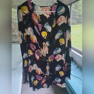 Marni Silk Tulip Print Mini Dress